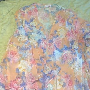 Pastel floral kimono